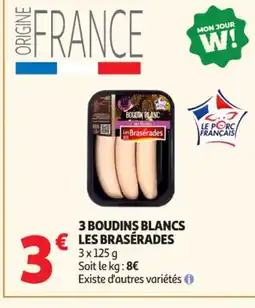 Auchan Supermarché LES BRASÉRADES 4 Boudins blancs offre