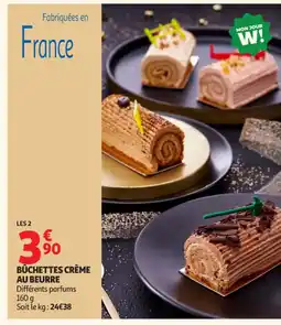 Auchan Supermarché Bûchettes crème au beurre offre