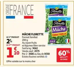 Auchan Supermarché FLORETTE Mâche offre