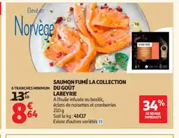 Auchan Supermarché LABEYRIE Saumon fumé la collection du goût offre