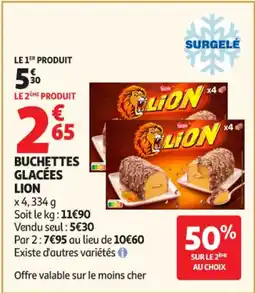 Auchan Supermarché LION Buchettes glacées offre