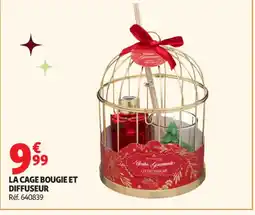 Auchan Supermarché La cage bougie et diffuseur offre