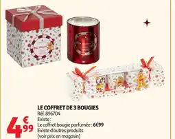 Auchan Supermarché Le coffret de 3 bougies offre