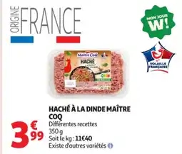 Auchan Supermarché MAÎTRE COQ Haché à la dinde offre