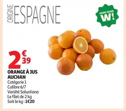 Auchan Supermarché AUCHAN Orange à jus offre