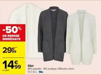 Carrefour Gilet offre