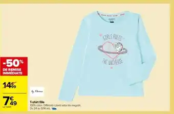 Carrefour T-shirt fille offre