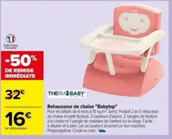 Carrefour Rechausseur de chaise "babytop" offre