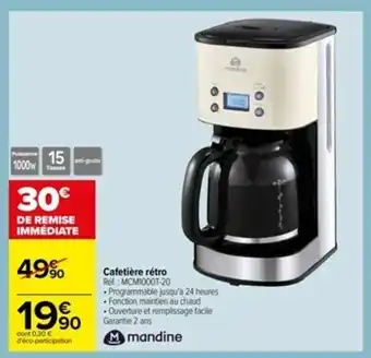 Carrefour Cafetière rétro offre