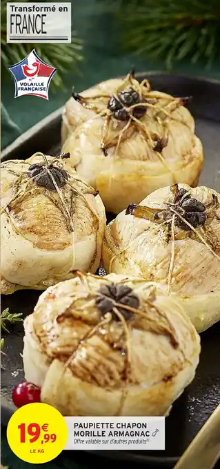 Paupiette chapon morille armagnac