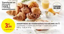 Intermarché Assortiment de viennoiseries pur beurre x9 offre