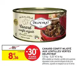 Intermarché Canard confit mijoté aux lentilles vertes delpeyrat offre