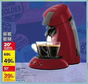Carrefour Cafetière à dosette SENSEO offre