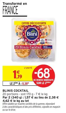 Intermarché Blinis cocktail offre