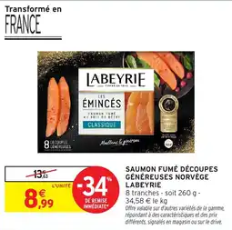 Intermarché Saumon fumé découpes généreuses norvège labeyrie offre