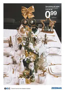 Zeeman Zeeman serviettes de table offre