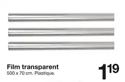 Zeeman Film transparent offre
