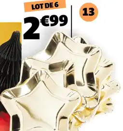 Gifi 6 assiettes étoiles offre