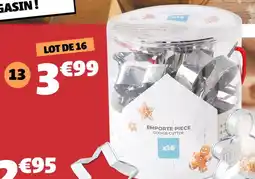 Gifi 16 emporte-pièces acier inoxydable offre