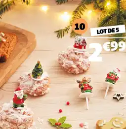 Gifi 5 décorations bûche offre