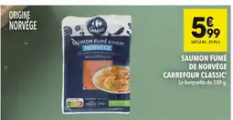 Supeco Carrefour classic saumon fumé de norvège offre