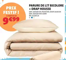 Gifi Parure de lit bicolore + drap housse offre