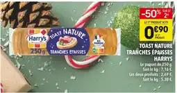 Supeco Harrys toast nature tranches épaisses offre