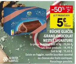 Supeco Nestlé signature bûche glacée grand chocolat offre