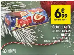 Supeco Nestlé bûche glacée 3 chocolats offre