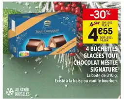 Supeco Nestle 4 bûchettes glacées tout chocolat signature offre