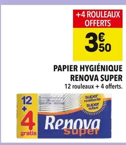 Supeco Renova super papier hygiénique offre