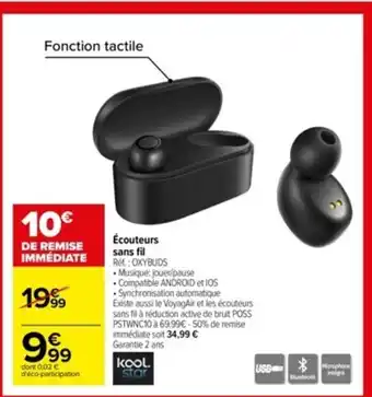 Carrefour Écouteurs sans fil offre