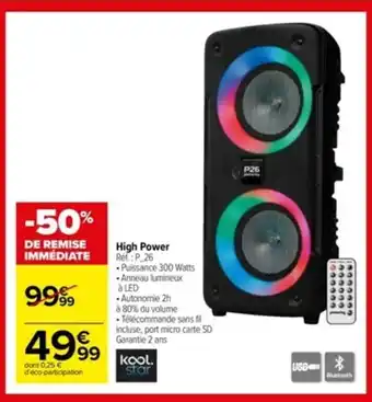 Carrefour High power offre