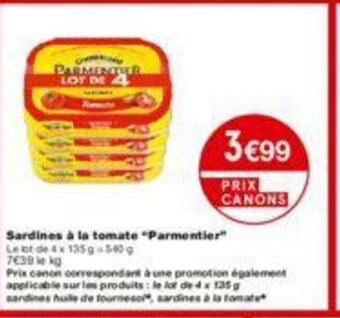 Sardines à la tomate "parmentier"