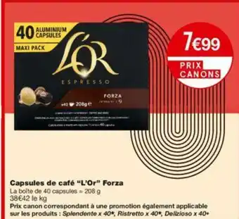 Monoprix Capsules de café offre