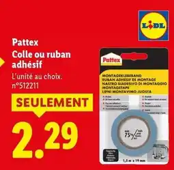 Lidl Pattex - collè ou ruban adhésif offre