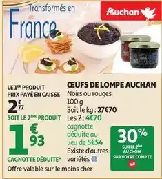 Auchan - oeufs de lompe