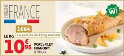 Auchan Supermarché Porc: filet mignon offre