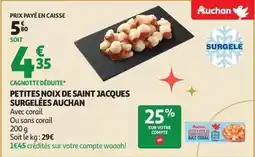 Auchan Supermarché Auchan - petites noix de saint jacques surgelées offre