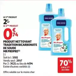 Auchan Supermarché Mr propre - produit nettoyant tradition bicarbonate de soude offre