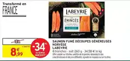 Intermarché Express Labeyrie - saumon fumé découpes généreuses norvège offre