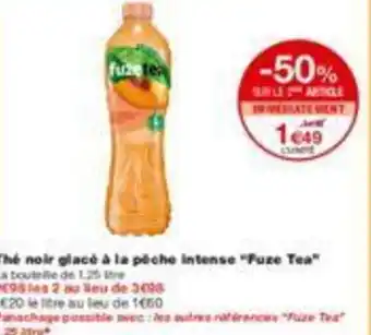 Monoprix Thé noir glacé à la pêche intense offre