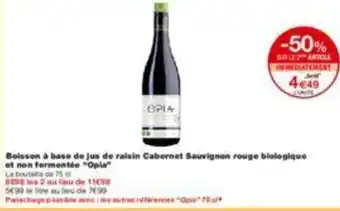 Monoprix Boisson à base de jus de raisin offre