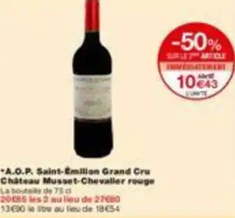 Monoprix A.O.P. saint-émillon grand cru offre