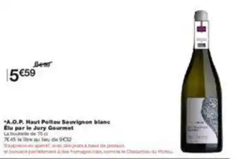 Monoprix A.O.P. haut poitou sauvignon blanc offre