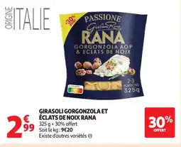 Auchan Supermarché RANA Girasoli gorgonzola et éclats de noix offre