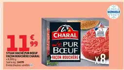 Auchan Supermarché CHARAL Steak haché pur bœuf façon bouchère chara offre