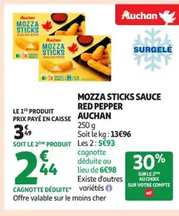 Auchan Supermarché AUCHAN Mozza sticks sauce red pepper offre