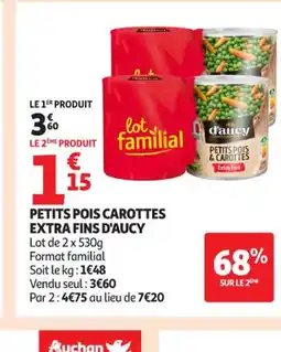 Auchan Supermarché D"AUCY Petits pois carottes extra fins offre