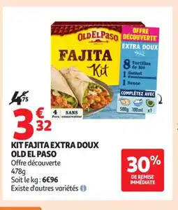 Auchan Supermarché OLD EL PASO Kit fajita extra doux offre